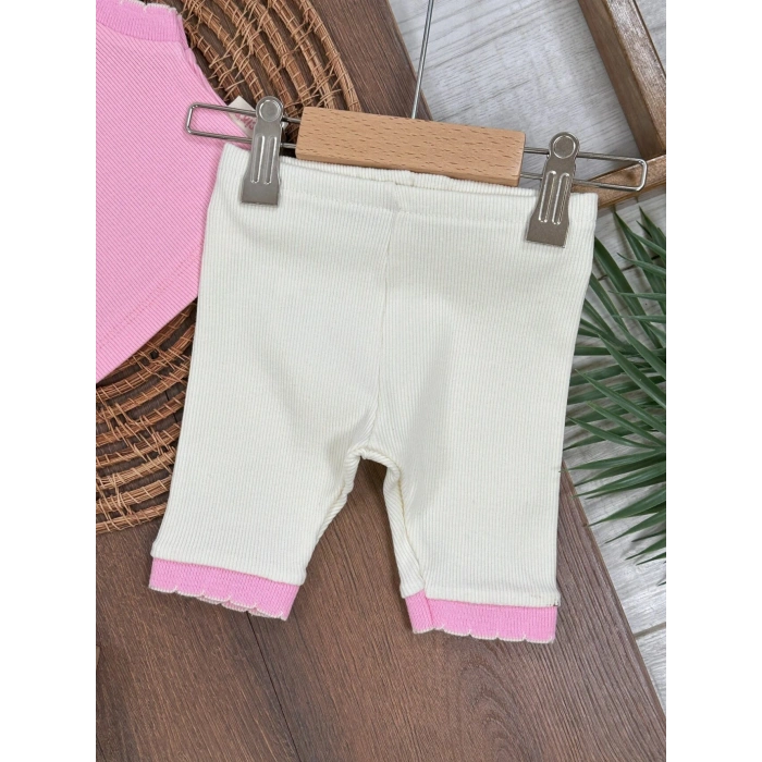 Yazlık Pamuklu Kız Bebek 2li Takım