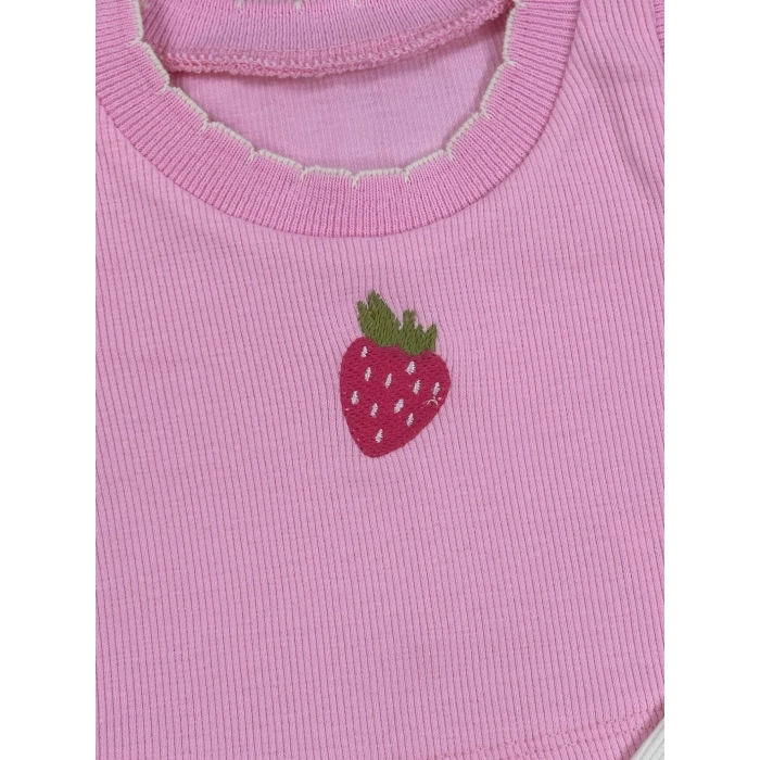 Yazlık Pamuklu Kız Bebek 2li Takım