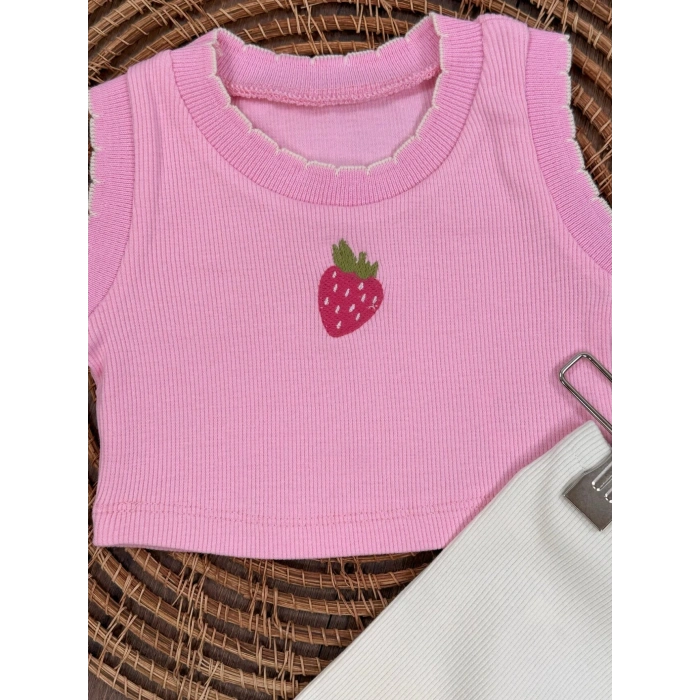 Yazlık Pamuklu Kız Bebek 2li Takım