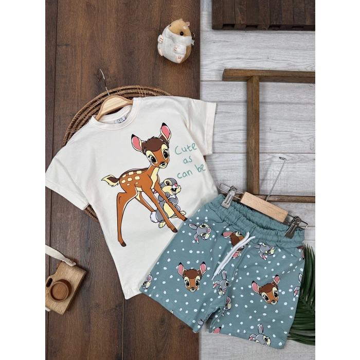 Yazlık Pamuklu Kiz Bebek 2li Takım