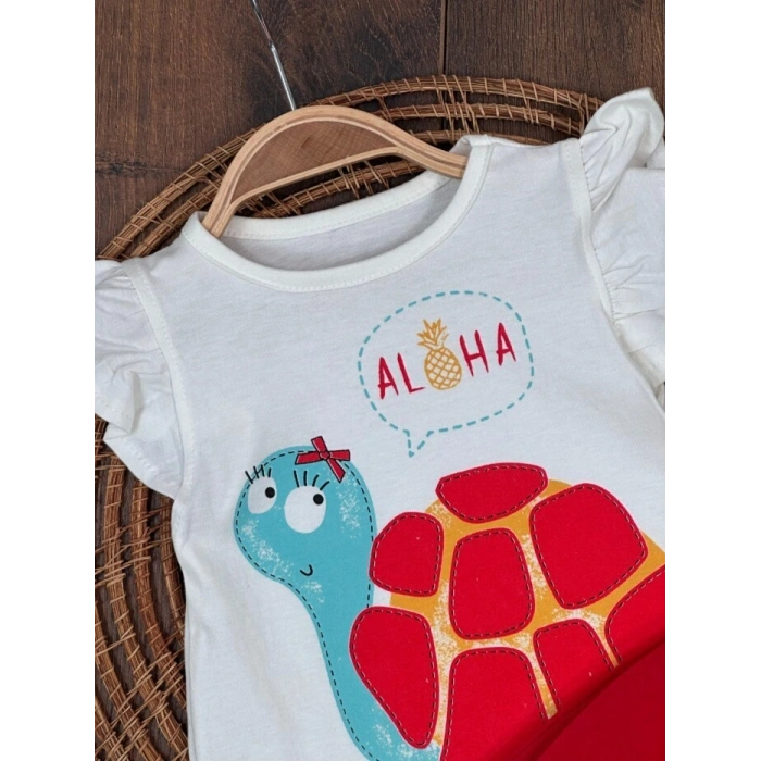 Yazlık Pamuklu Kız Bebek 2li Takım