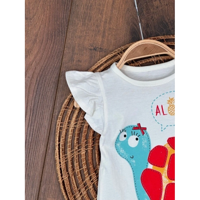 Yazlık Pamuklu Kız Bebek 2li Takım