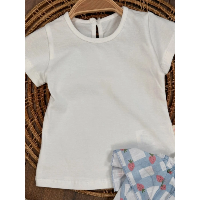 Yazlık Pamuklu Kız Bebek 3lu Takım