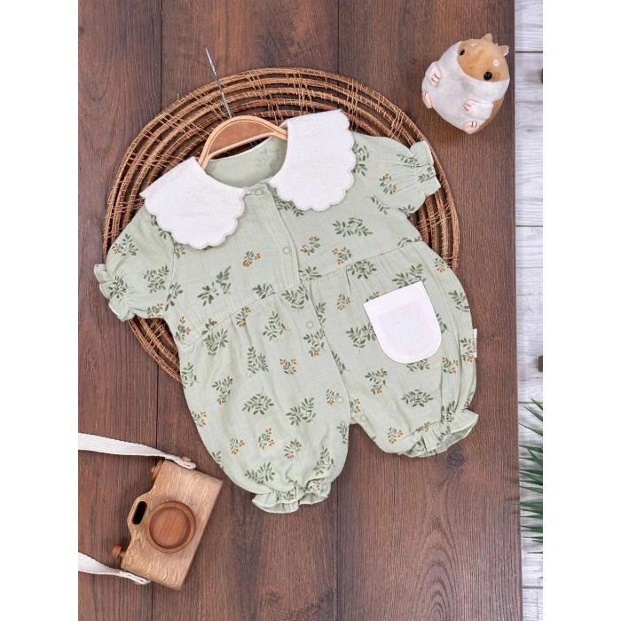 Yazlık Pamuklu Kız Bebek Takım