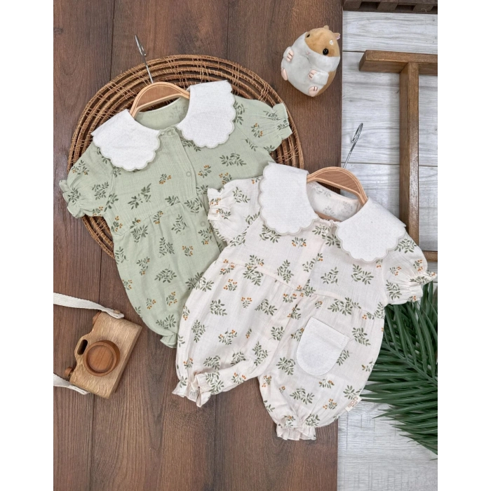 Yazlık Pamuklu Kız Bebek Takım