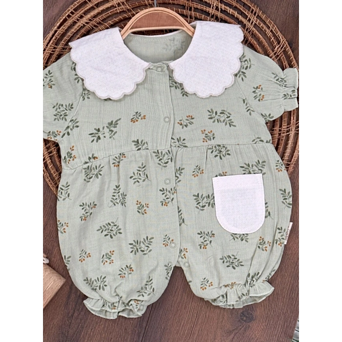 Yazlık Pamuklu Kız Bebek Takım