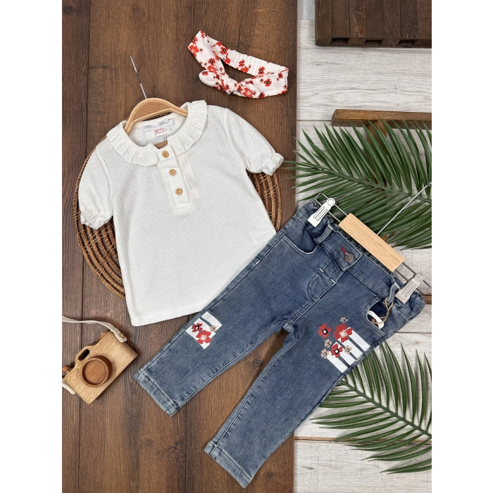 Yazlık Pamuklu Kız Çocuk 2li Takım