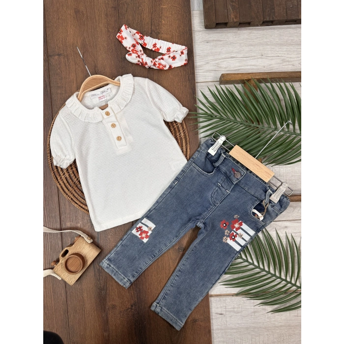 Yazlık Pamuklu Kız Çocuk 2li Takım