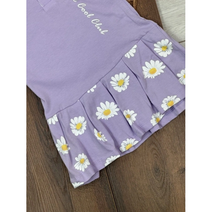 Yazlık Pamuklu Polo Yaka Kız Çocuk Elbise