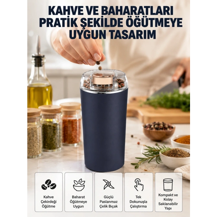 Yeni Nesil Kahve Ve Baharat Öğütücü Paslanmaz Çelik Kahve Değirmeni