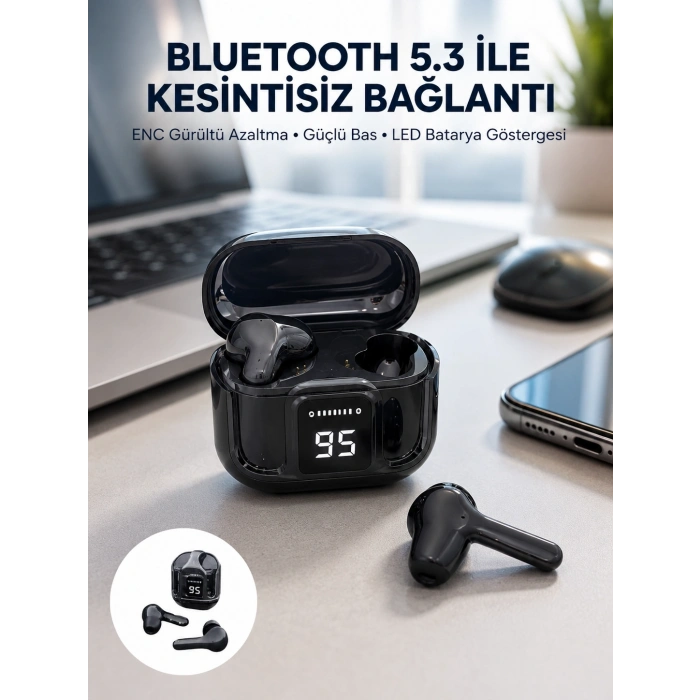 Yeni Nesil Ultrapods Pro Bluetooth Kulaklık Extra Bass Yüksek Mikrofon Kalitesi