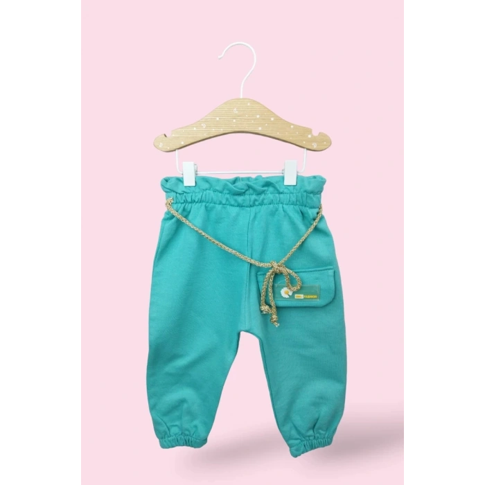 YENI SEZON KIZ BİSİKLET YAKA SMİLE LASTİKLİ PAÇA PAMUKLU BEBEK & ÇOCUK ALT ÜST TAKIM