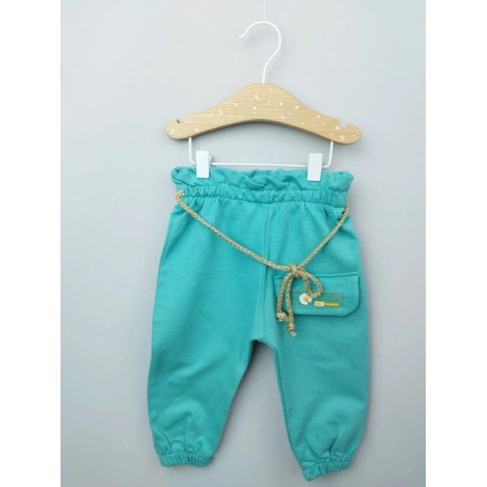 YENI SEZON KIZ BİSİKLET YAKA SMİLE LASTİKLİ PAÇA PAMUKLU BEBEK & ÇOCUK ALT ÜST TAKIM