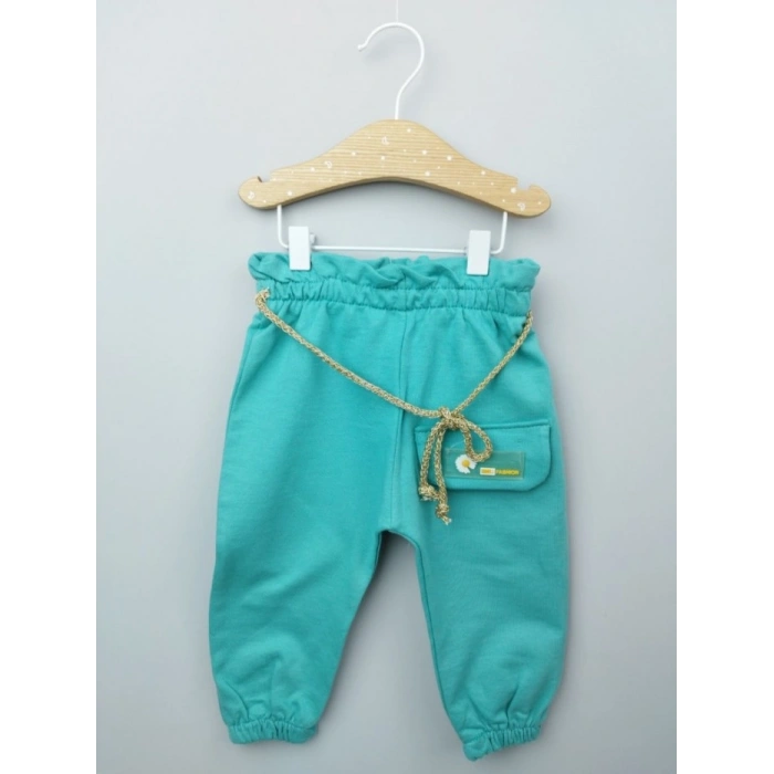 YENI SEZON KIZ BİSİKLET YAKA SMİLE LASTİKLİ PAÇA PAMUKLU BEBEK & ÇOCUK ALT ÜST TAKIM