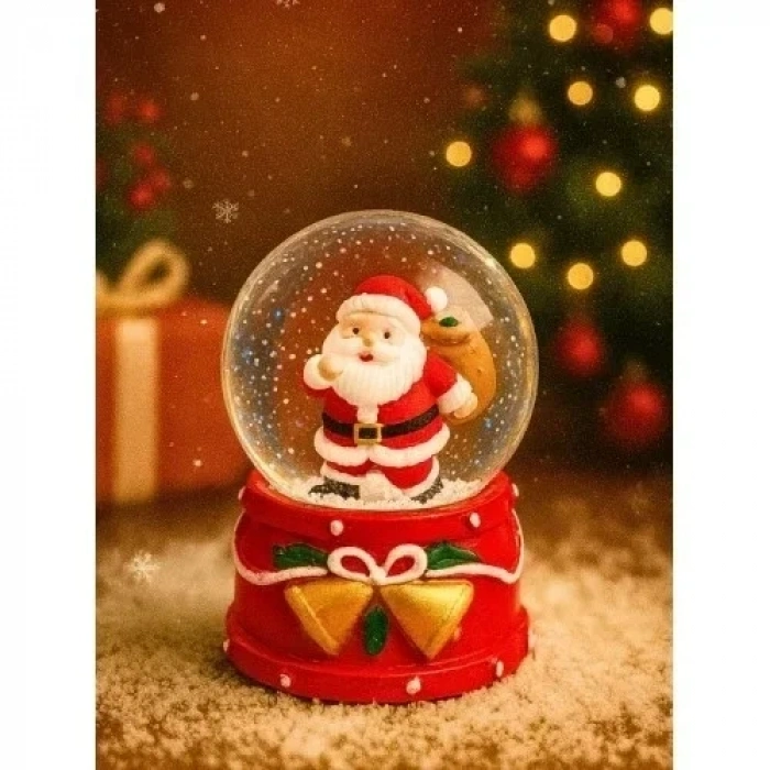 Yeni Yıl led Işıklı Hediye Torbalı Noel Baba Kar Küresi – Yılbaşı Temalı Dekoratif Süs 47