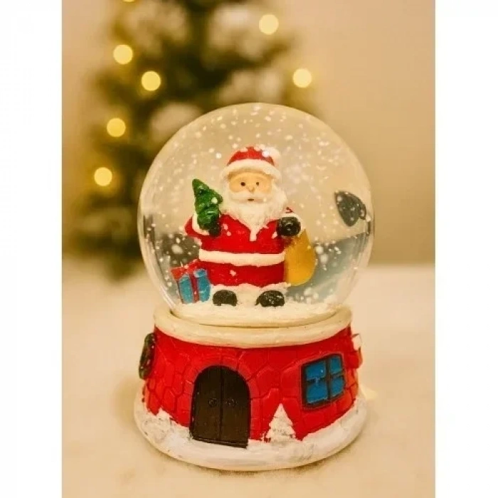 Yeni Yıl led Işıklı Sevimli Noel Baba Kar Küresi –  Yılbaşı Temalı Dekoratif Süs 47