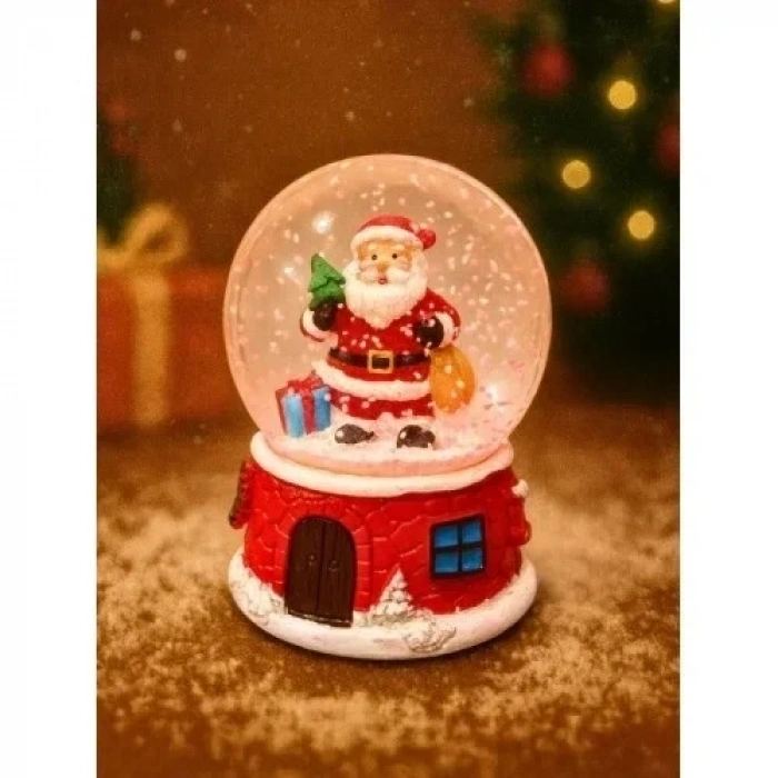 Yeni Yıl led Işıklı Sevimli Noel Baba Kar Küresi –  Yılbaşı Temalı Dekoratif Süs 47