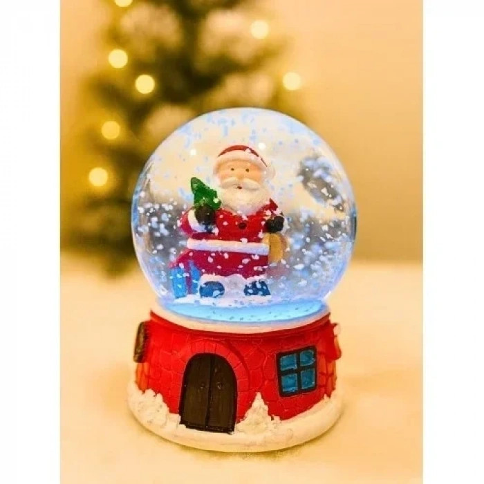 Yeni Yıl led Işıklı Sevimli Noel Baba Kar Küresi –  Yılbaşı Temalı Dekoratif Süs 47