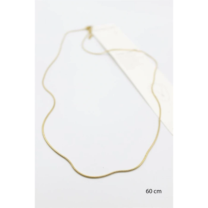 Yılan Zincir Kolye - 60cm - Altın