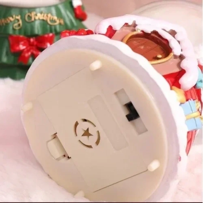 Yılbaşı  Noel Baba Hediyeleri 13 cm Orta Boy Işıklı Müzikli Kar Küresi 59B
