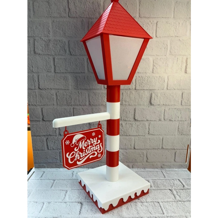 Yılbaşı Tabelalı Dekoratif Lamba Merry Christmas Işıklı Tasarım