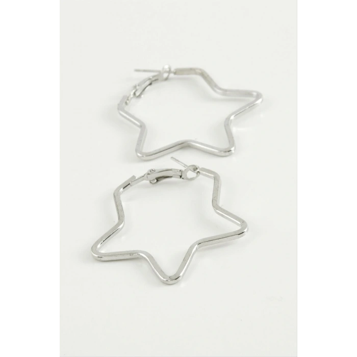 Yıldız Halka Küpe 4 cm