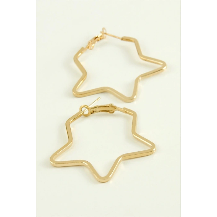 Yıldız Halka Küpe 4 cm