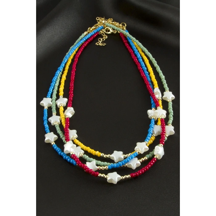 Yıldız İnci Kum Boncuk Kolye