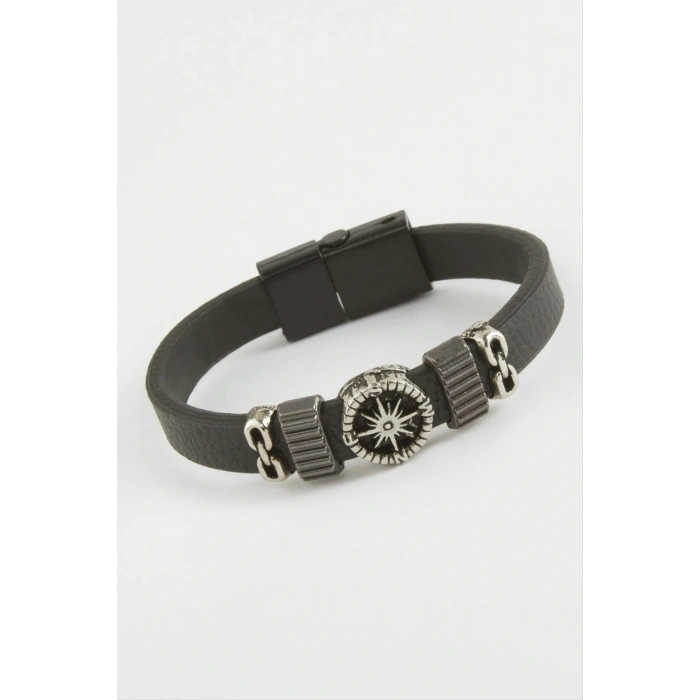 Yıldız Kaliteli Mıknatıslı Suni Deri Bileklik