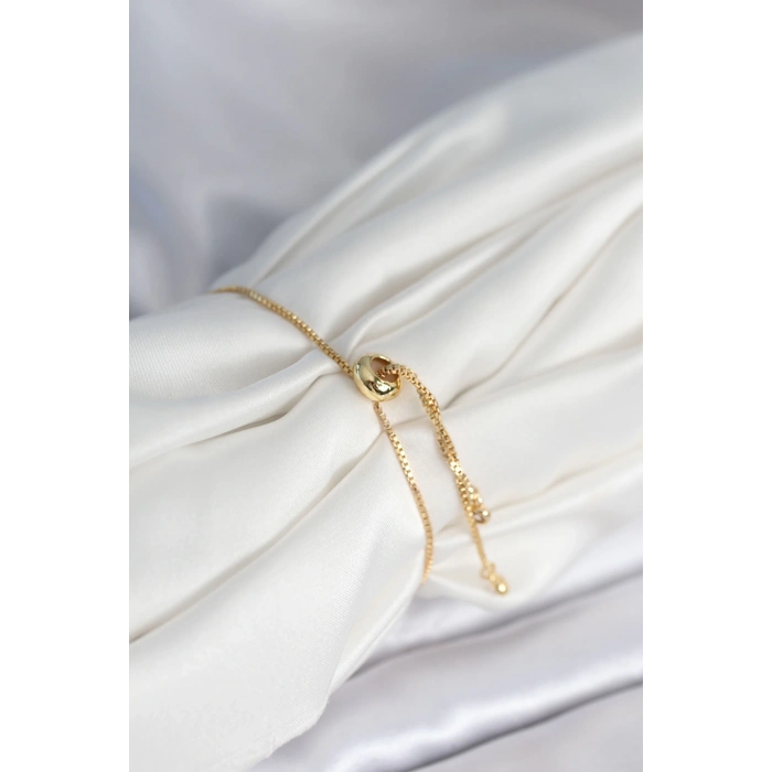 Yıldız Model Asansörlü Gold Renk Kadın Bileklik - TJ-BB8013