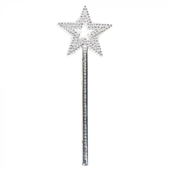 Yıldız Model Peri Asası Melek Asası Prenses Asası Metalize Gümüş Renk