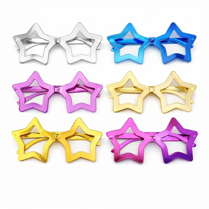 Yıldız Parti Gözlüğü 12li Set – 6 Renk ( Camsız )