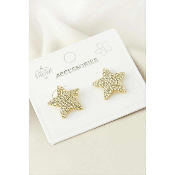 Yıldız Taşlı Küpe