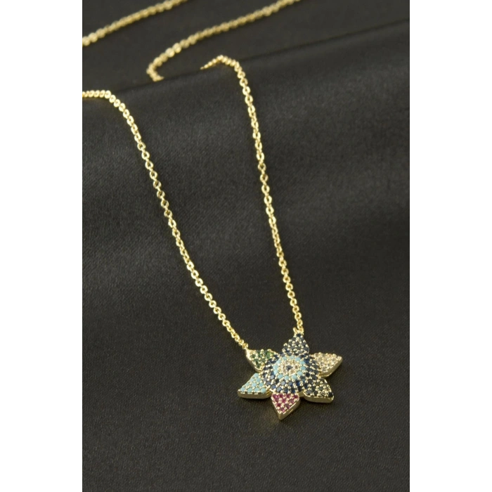 Yıldız Zirkon Taşlı Kolye