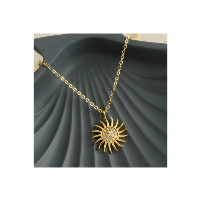 Yıldız Zirkon Taşlı Trend Kolye