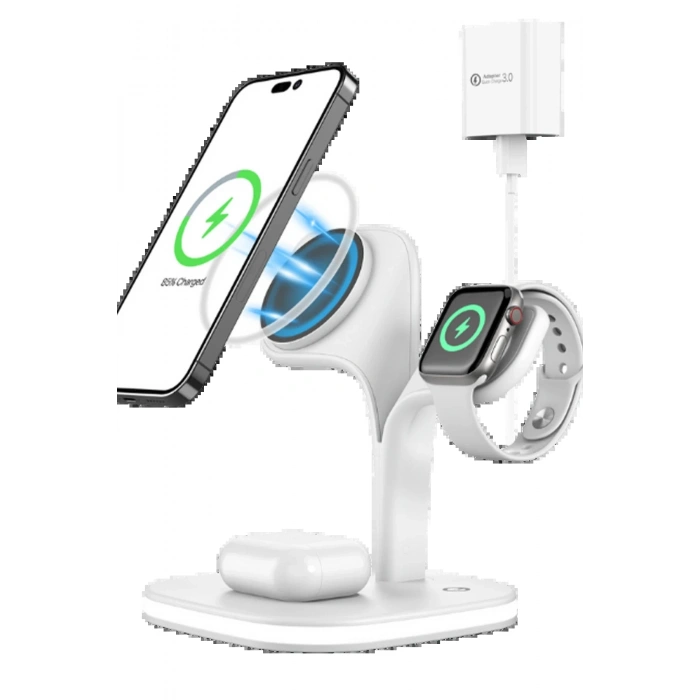 YM-UD22 Kablosuz Şarj Masaüstü Set - Beyaz