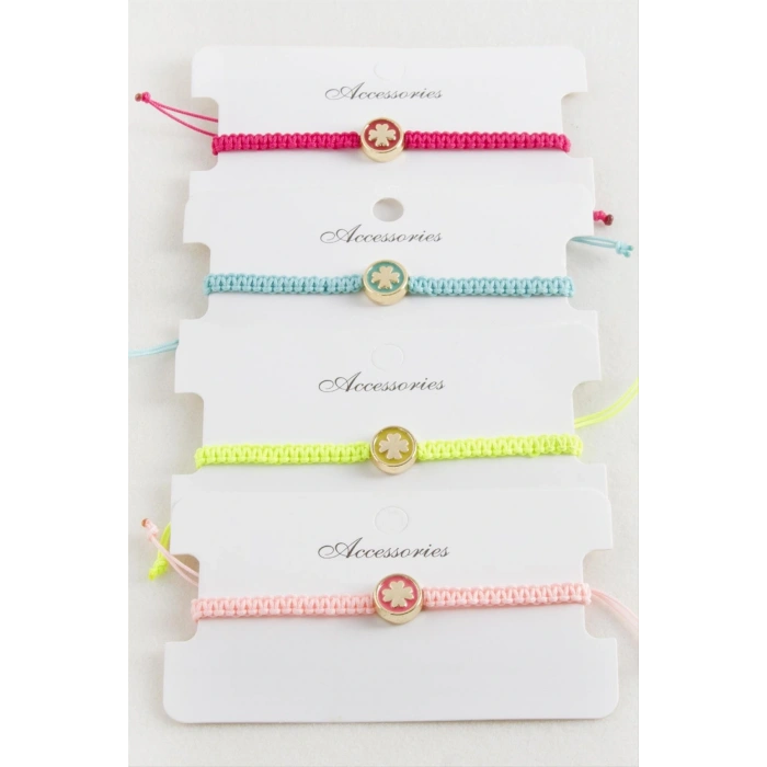 Yonca Makrome Örgülü Bileklik