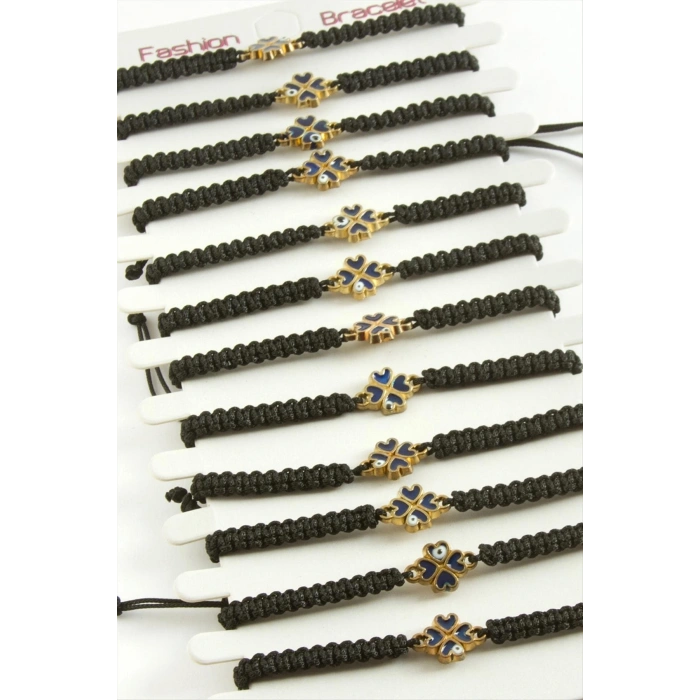 Yonca Makrome Örgülü Bileklik