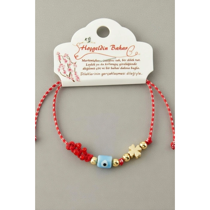 Yonca Nazar Cam Boncuk Marteniçka Bileklik
