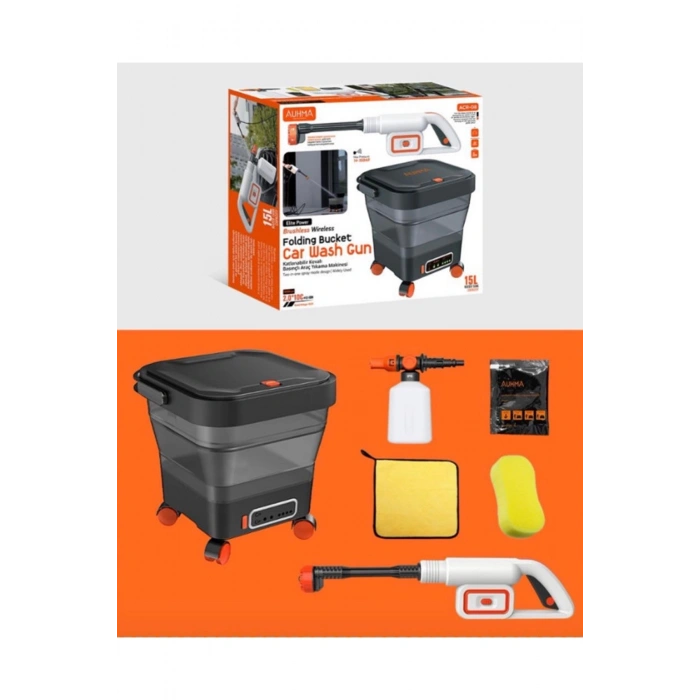 Yüksek Basınçlı Yıkama Makinesi Fırçasız Katlanır Kovalı 150w 14/16 Bar 13 Litre