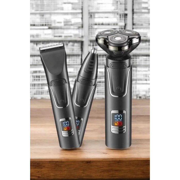 Yüksek Performanslı 3 Başlıklı Profesyonel Tıraş Makinesi