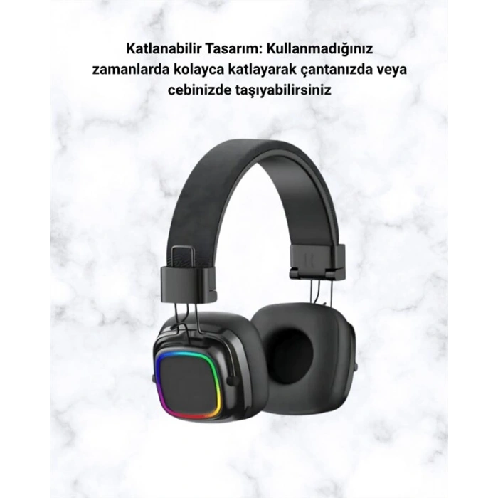 Yüksek Ses Kaliteli Kablosuz Kulak Üstü Kulaklık – Bt 5.3