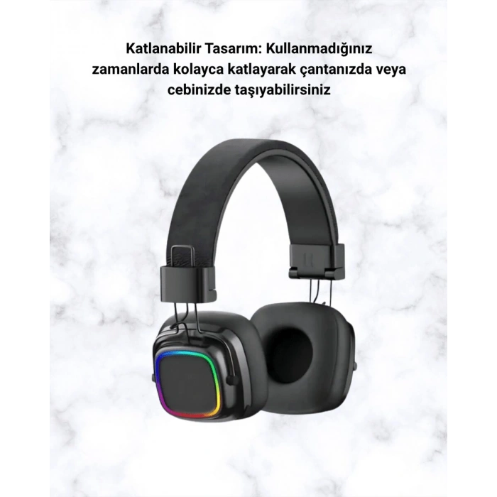 Yüksek Ses Kaliteli Kablosuz Kulak Üstü Kulaklık – Bt 5.3