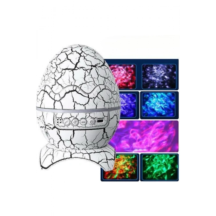 Yumurta Görünümlü Masa Ve Gece Lambası Renk Değiştirebilen Projektör