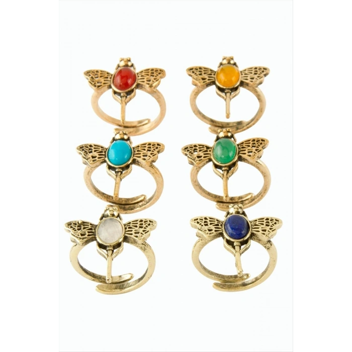 Yusufçuk Doğaltaşlı Otantik Yüzük