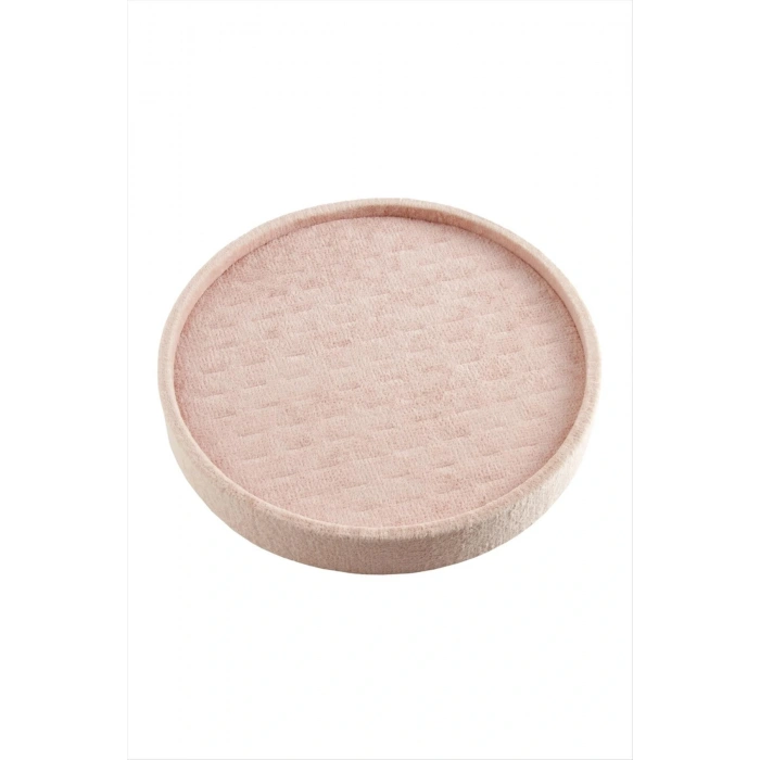 Yuvarlak Ahşap Anfora Kumaş Piercing Küpelik 20 cm