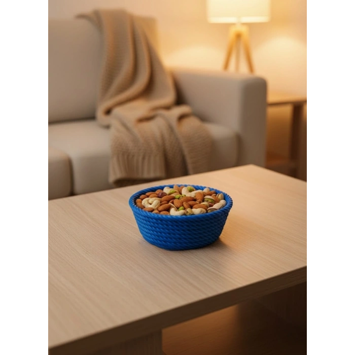 Yuvarlak Çerezlik Lacivert Şık Tasarım Ve Kompakt Boyut