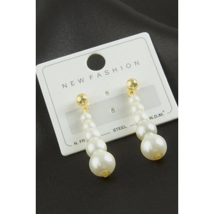 Yuvarlak İnci Küpe