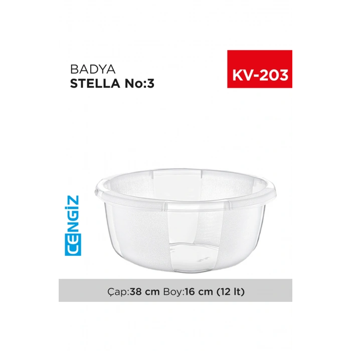 Yuvarlak Şeffaf Badya 1 Adet 3 No -E175