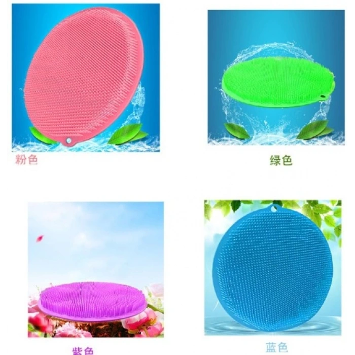 Yuvarlak Vantuzlu Banyo Sırt Kese Matı 26 cm (4887)